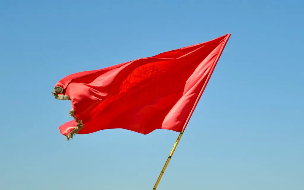 What does a Red Flag on a boat mean?