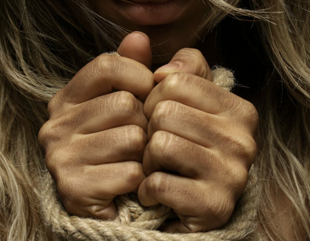 What 4 states in the us have the highest number of Human Trafficking?