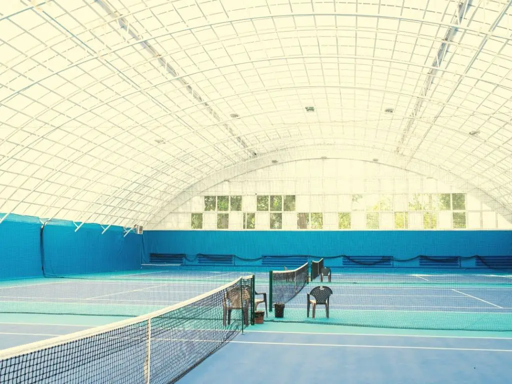 tennis court dimensions - indoor tennis court