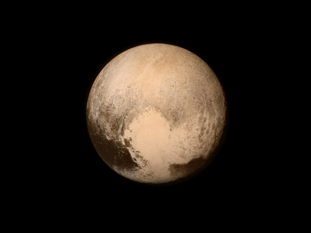 What is the true color of Pluto?